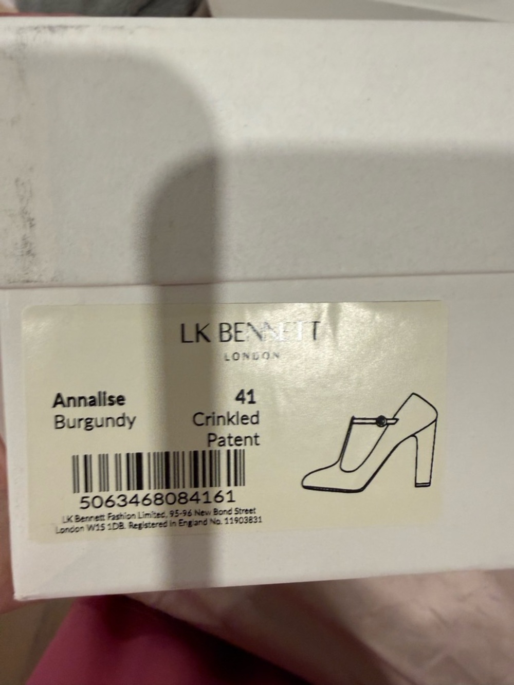 LK Bennett Burgundy Patent T‑Bar Pumps - Picture 13 of 13